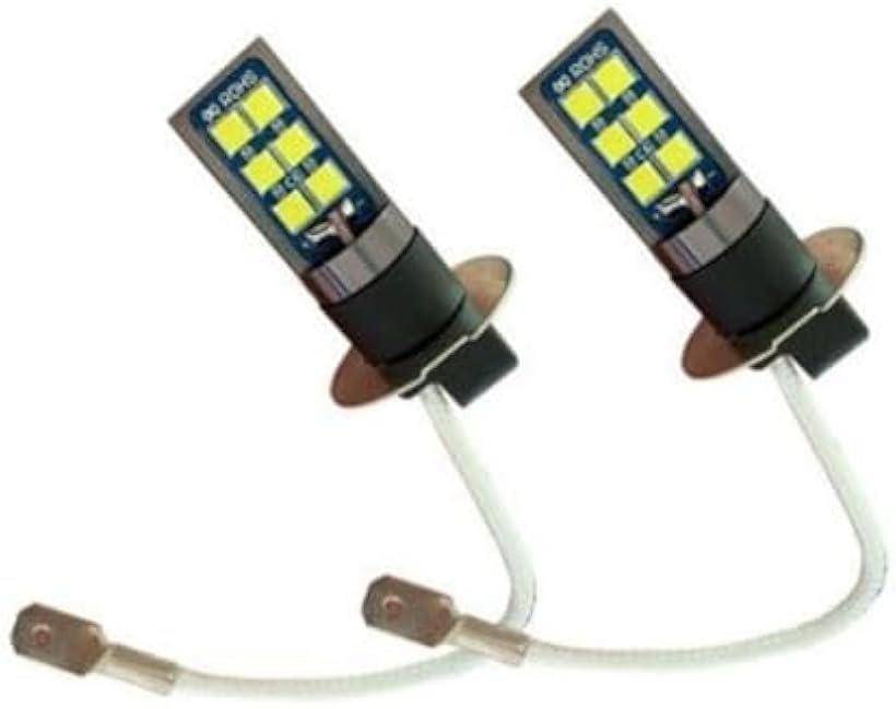 H3 LED ե 12V 24V 6500K ۥ磻 硼 LEDХ ⵱ 2ĥå