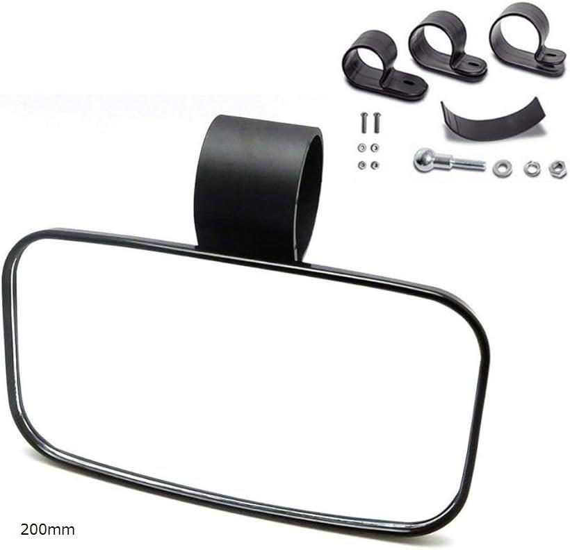 ATV サイドミラー バックミラー 農機 建機 汎用 角型 ステー付属(200mm)