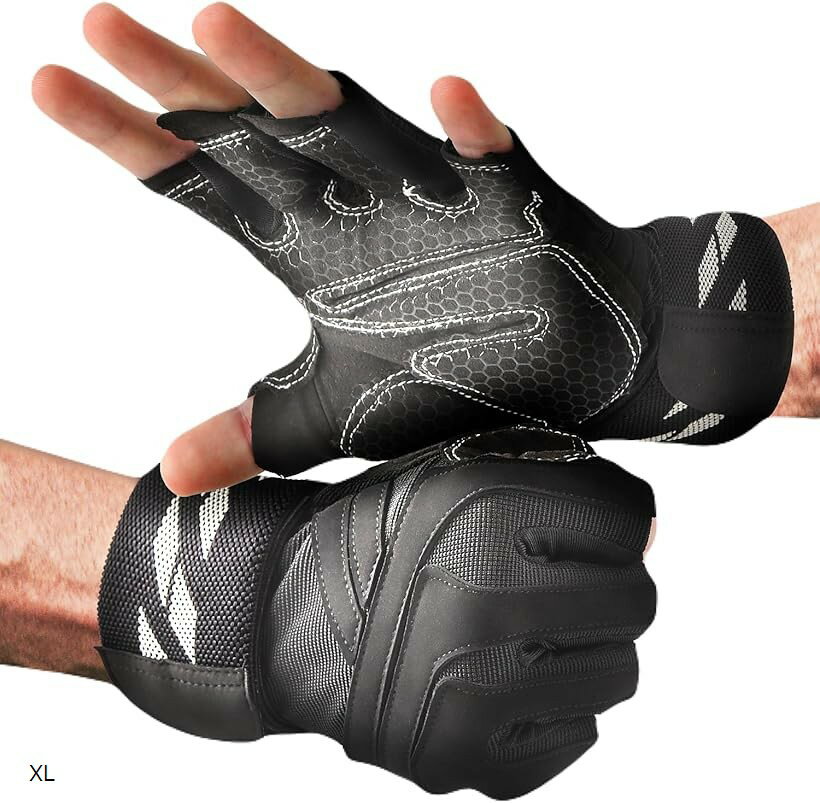 トレーニンググローブ ジム 筋トレ スポーツ リストラップ 弾圧性パッド 耐久性 通気性 滑り止め 無地 ..