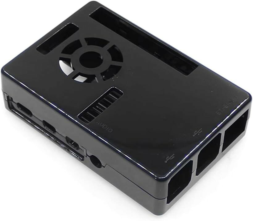 互換ケース Raspberry Pi 4B 対応 保護ケース ブラック ABS製 耐衝撃 耐摩耗 ラズベリーパイ4B 簡単取り付け 放熱設…