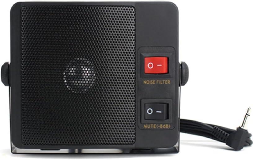 外部スピーカー カーラジオスピーカー ノイズフィルタースイッチ付 八重洲無線機スピーカー TS750 通信用モービルスピーカー YAESUスピーカー トランシーバー (ブラック)