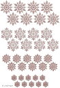 クリスマスツリー オーナメント スノーフレーク 雪の結晶 飾り付け 装飾 セット(ピンクゴールド, フリーサイズ)