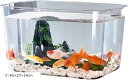 【全品P5倍★4/27 9:59迄】金魚鉢 水槽 飼育 大容量 アクアリウム インテリア 容器 ボウル プラスチック 透明 (大:40×27×14cm)