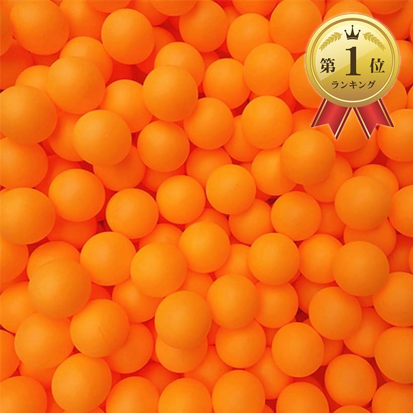【全品P5倍★5/23 20時～】ピンポン玉 卓球 ボール 大容量 プラスチック 卓上 練習 50個セット(オレンジ)