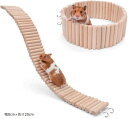 ハムスター おもちゃ 小動物 はしご フェンス 木製 幅8cmx長さ20cm(ベージュ, 幅8cmx長さ20cm)(4)