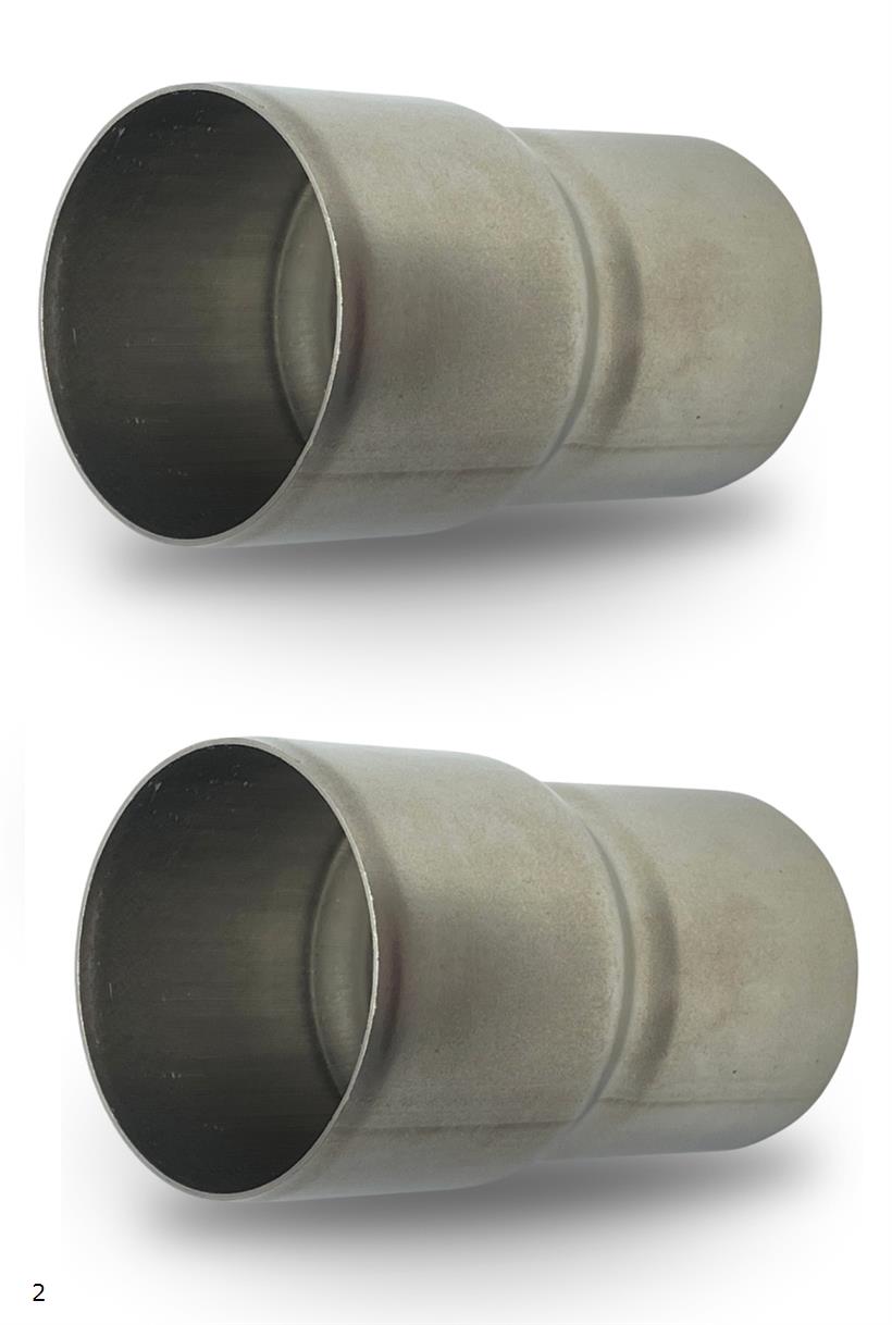 【楽天ランキング1位入賞】バイク マフラー用 差込径 変換アダプター ジョイントパイプ 中間パイプ 外径φ 50.8 mm＞ サイレンサー 内径φ 60.5 2個入