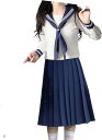 セーラー服 スカート スカーフ 上下 3点セット コスプレ 制服 女子学生服 コスチューム( S)