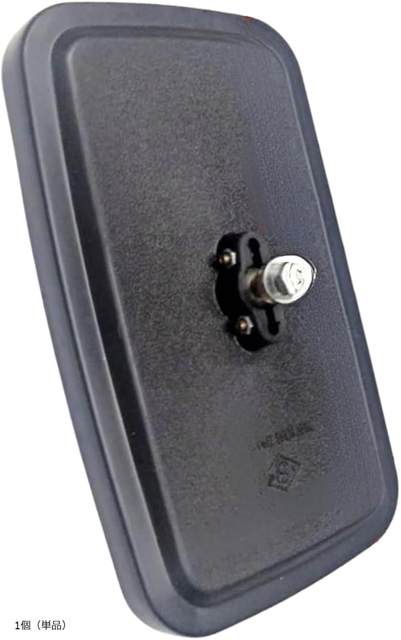 【楽天ランキング1位入賞】互換品 サイドミラー 大型 バックミラー カーブミラー 黒 スクエア型 角型 フォークリフト トラクター 農機 重機 建機 トラック 鏡 汎用 360度回転 1個 単品 (1個（単品）)