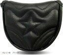 ゴルフクラブ パター用ヘッドカバー PUレザー 防水仕様 合皮 撥水 内部ボア 衝撃吸収 ダメージ軽減 傷付きにくい マレット型 ブラック(マレット型 ブラック)