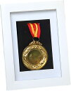 表彰メダル収納 メダルホルダー メダルケース メダルボックス メダルディスプレイスタンド メダルを飾る額縁 記念メダルケース( ホワイト)