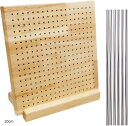 木製ブロッキングボード かぎ針編み 編み物 正方形 ハンドメイド ロッドピン付き(ベージュ)