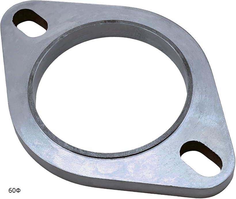 互換品MONOSTORE マフラーフランジ ステンレス 車 バイク DIY ジョイント 溶接 サイレンサー カー用品 自動車 ブラケット 排気 Φ60 (シルバー, 60Φ)