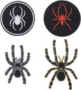 【店内全品P5倍★～3月27日 01:59迄】WADORN DIY スパイダー クモの巣 縫製アップリケ アイロン 接着パッチ 4 個 4 スタイル