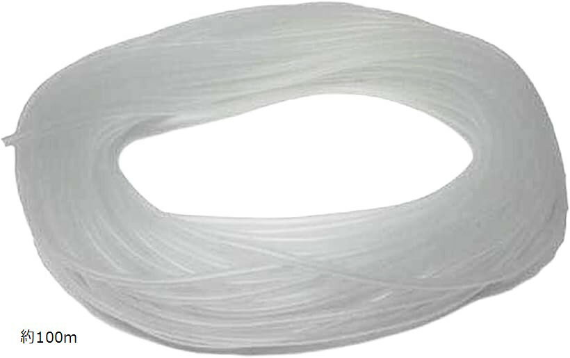 ソフト エアー チューブ 内径 約4mm 外径 約5mm アクアリウム 水槽 ポンプ (半透明, 約100m)