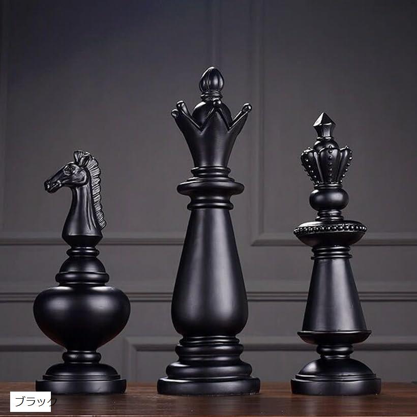 グランドチェス-トリプル 特大サイズ 40cmサイズ 北欧系オブジェ(ブラック)
