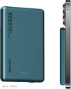 【全品P5倍★4/27 9:59迄】Magsafe対応 モバイルバッテリー 軽量 12MM薄型 マグネット式ワイヤレス充電 10000mAh PD20W USB-c出力 ワイヤレス出力 (ダーク シーグリーン)