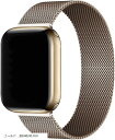 バンド コンパチブル Apple Watchバンド オールメタル ステンレス製 マグネットバンド Series Ultra/8/7/6/SE/5/4/3/2/1 男女兼用(ゴールド, 38/40/41mm)(2)