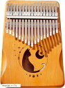 カリンバ 17キー 木製 猫 可愛い 初心者 Kalimba 親指ピアノ サムピアノ フィンガーピアノ MoonCat メープル(MoonCat メープル)