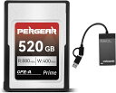 PERGEAR 520GB CFexpress Type Aメモリーカード カードリーダー同梱 プロフェッショナル タイプ A 最大 880MB/秒の読み取り速度 & 900MB/秒の書き込み速度 4K 120P、8K 30P 録画対応