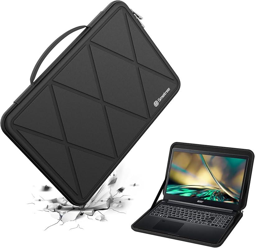 互換品 ハードEVA保護スリーブケース 15.6インチ Acer Aspire 7 ラップトップ - A715-51G-529E 防水スリムスリーブバッグ 耐衝撃 M84(Black, For Acer 15.6インチ（M84）)