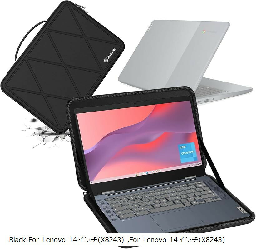 Other - 互換品 ハードEVA保護スリーブケース 15 インチ Lenovo V15 Gen 2、14 V14 2/IdeaPad Slim 3i Chromebook、IdeaPad (Black, For Lenovo 14インチ（M53）)