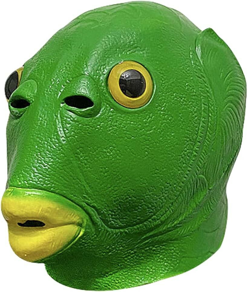 半魚人マスク 面白いマスク アニマルマスク かぶりもの 被り物 仮面 お面 変装 怪人 コスプレ リアル ..