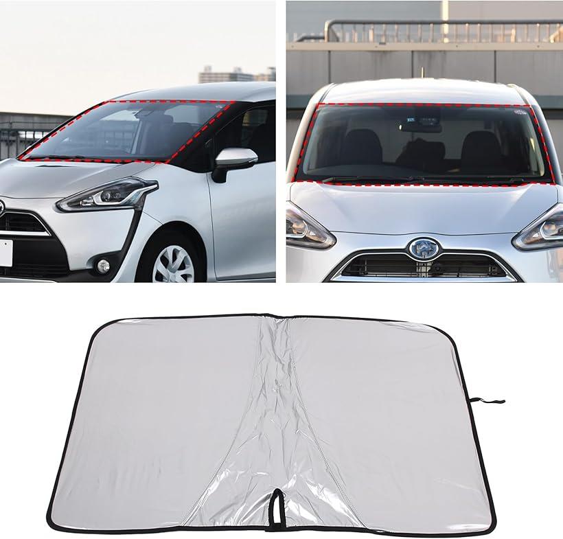 互換品新型 シエンタ 10系 2022～2024に適用 サンシェード フロントガラス 遮光フロントシェード フロ..