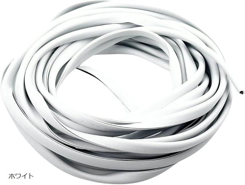 ドアエッジモール スポイラー エアロパーツ フェンダー 隙間 パッキン 車用 保護 プロテクター キズ 防止 5m(ホワイト)