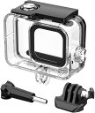 商品コード2bjn8otl3f商品名GoPro Hero 9/10/11 ブラック対応 防水 ハウジング 収納 ケース アクセサリー 水中カメラ 保護ブランドStudio Curtainカラークリア「GoPro Hero 9/10/11 Black用」GoPro Hero 9/10/11 Black用の60メートル防水ハウジングケースは、海や川などのアウトドアアクティビティであなたのGoProを活用するためのアクセサリーです。耐衝撃性に優れた設計で、あらゆる状況に耐えることができます。「防水深度60m」防水ハウジングケースは水深60メートルまでの防水性能を兼ね備え、明るく鮮やかな画面を撮影できます。レンズ部分は、高透過率の強化ガラスを採用し、水中撮影やマリンスポーツでの使用に最適です。「鮮明な映像」透明なケースは、クリアな視界を確保し、鮮明な映像をキャプチャすることができます。プールやビーチ、ダイビング、サーフィンなど、様々なマリンアクティビティ、またスキー、スノボーなどのエクストリームスポーツでもGoProを保護しながら、驚くほどクリアで没入感のある映像を撮影することができます。「セット内容」防水ケース本体、マウントベース、固定ネジ ＊ご購入いただく前に、対応カメラ型番とパッケージ内容をご確認ください「対応機種」GoPro Hero 9/10/11（本製品は汎用品です）「防水深度」60m「材質」高透明PC素材 / 強化ガラス「製品重量」82.4g「製品サイズ」9.0x8.3x4.6cm「ご注意」＊できるだけ実物と写真の色に誤差がないよう配慮しておりますが、お使いのモニター環境により実物と写真の色が異なる場合がございます。ご了承ください。＊こちらの製品は、汎用品です。メーカー純正品ではございません。＊本体のカメラは付属しません。＊ハウジングケースご使用前に必ず防水テストを行ってからご使用ください。＊本商品の使用については、全てお客様の責任においてご利用ください。本商品を原因とする機器の破損、データの損失等、弊社では一切の責任を負いませんので、予めご了承ください。※ 他ネットショップでも併売しているため、ご注文後に在庫切れとなる場合があります。予めご了承ください。※ 品薄または希少等の理由により、参考価格よりも高い価格で販売されている場合があります。ご注文の際には必ず販売価格をご確認ください。※ 沖縄県、離島または一部地域の場合、別途送料の負担をお願いする場合があります。予めご了承ください。※ お使いのモニタにより写真の色が実際の商品の色と異なる場合や、イメージに差異が生じることがあります。予めご了承ください。※ 商品の詳細（カラー・数量・サイズ 等）については、ページ内の商品説明をご確認のうえ、ご注文ください。※ モバイル版・スマホ版ページでは、お使いの端末によっては一部の情報が表示されないことがあります。すべての記載情報をご確認するには、PC版ページをご覧ください。