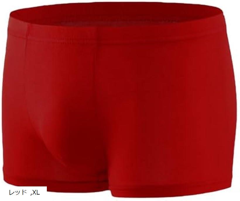 ケンアール 水着 インナー メンズ スイムサポーター アンダーショーツ 海水パンツ 海パン ボクサー 水陸両用 水泳 プール (レッド, XL)