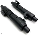モデルノ ラ テール ダブルタップコネクター 水槽ホース 接続 外部フィルター 熱帯魚 ジョイント 64-357-PF 16/22(黒, M)