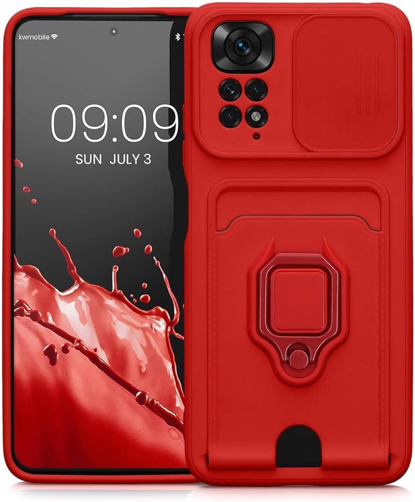 Xiaomi Redmi 電話ケース Note 11 4G/5G/11Pro Plus 5G/11E Pro 360° フルボディ保護 耐衝撃 TPU 電話ケース スクリーンプロテクター付き(赤)