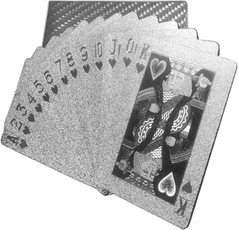 【全品P5倍★5/23 20時～】[キャット ハンド] トランプ プラスチック ゴージャス カードゲーム カード 両面 折れにくい 防水 マジック 専用箱ケース(白銀/シルバー)