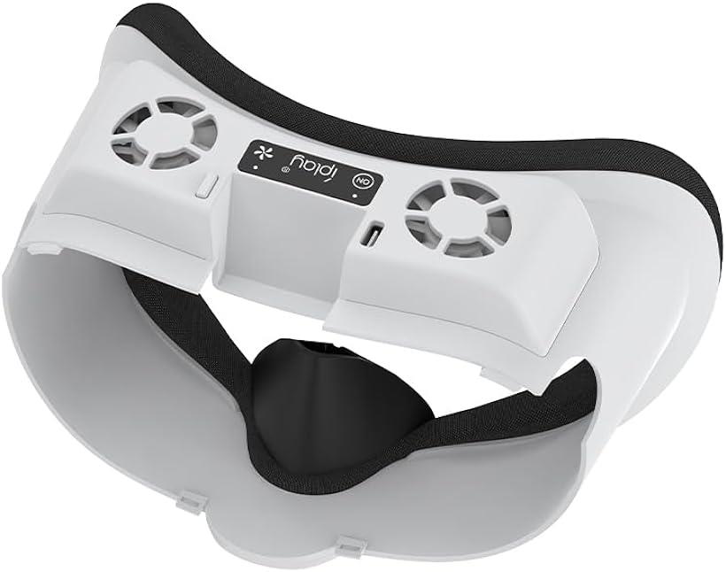 メタクエスト用VRアクセサリー 冷却ファンアイマスク (白)