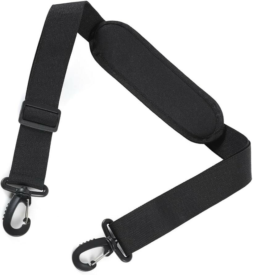 ショルダーストラップ 太め カメラバッグ ショルダーベルト 肩への負担軽減 (ブラック, 90cm-160cm)