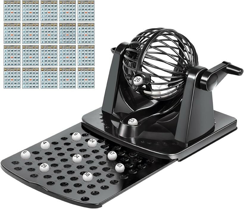 ビンゴゲーム ビンゴカード20枚入り ビンゴマシーン 抽選機 パーティ 忘年会 新年会 クリスマス  ...