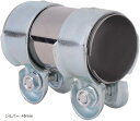 マフラージョイント バンド バイク 汎用 エキゾースト 排気管 クランプ(シルバー 45mm)