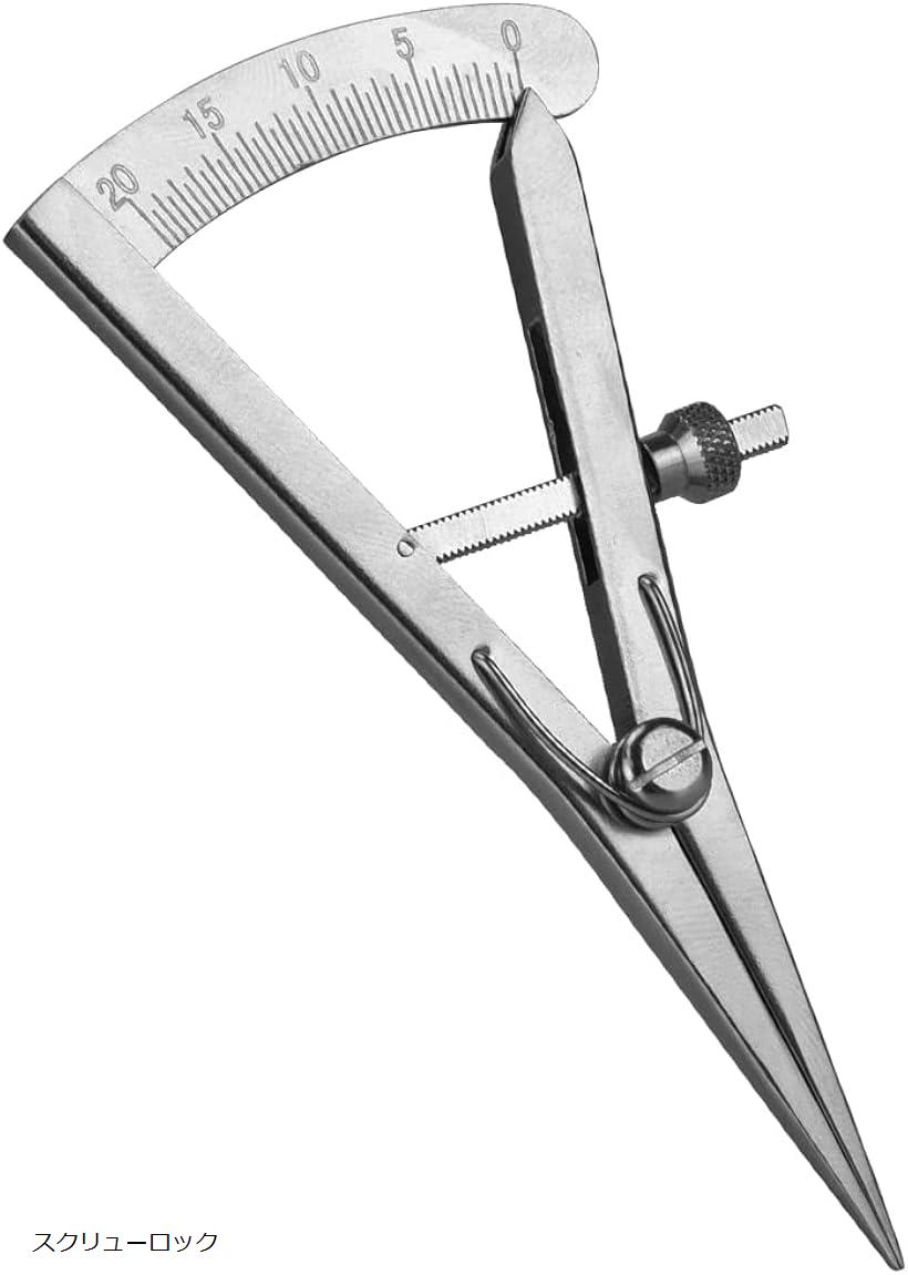 ディバイダー レザークラフト用工具 ライン引き 接着ライン 目打ち 0～20mm コンパクト