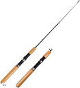 釣り竿 セット 75cm コンパクトロッド 振り出しロッド 穴釣り ワカサギ サビキ 小物 短い 小型 釣竿 子供 キャンプ(ブラック, 全長:75cm 収納時:32cm)