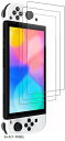 3枚セット フィルム Switch 有機EL モデル/Switch OLED ガラスフィルム 硬度10H RISE 保護フィルム 強化 高透過 高光沢 日本製 旭硝子 2.5Dラウンドエッジ(Switch 有機EL)(2)