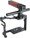 カメラケージ カメラケージ組合 Panasonic Lumix GH5 / GH5S専用ケージキット トップハンドル付き 方向変化可 ナットレール付き 15mmロッド付き ロッドクランプ付き NATO付き DSLR 装備 軽量(ブラック)