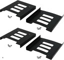 【楽天ランキング1位入賞】2.5インチHDD SSD > 3.5インチ変換 ブラケット マウンタ ネジ付き 4個セット(ブラック)(2)