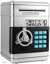 貯金箱 お札 子供 小銭 ダイヤルロック ATM 仕分け 自動 おもしろ(シルバー)