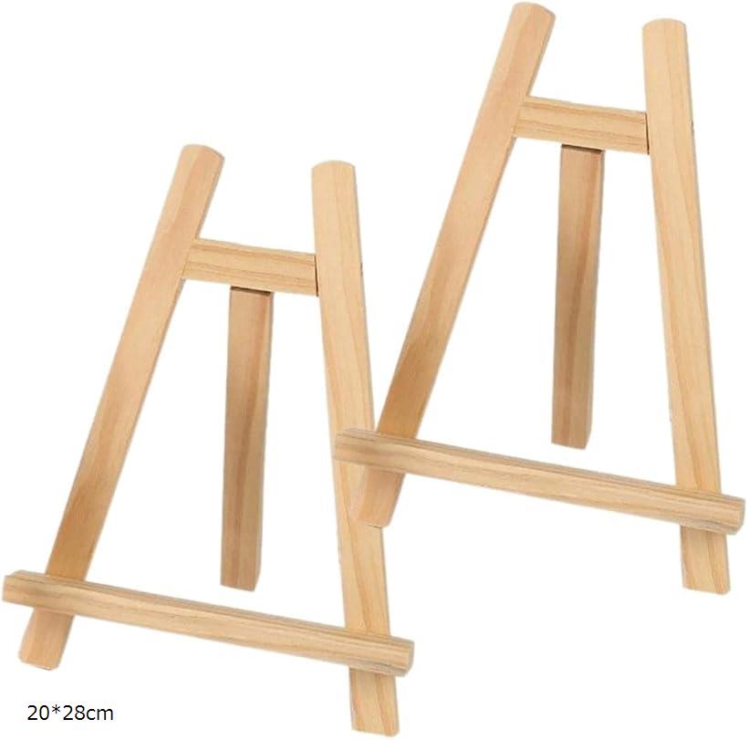 【楽天ランキング1位入賞】イーゼル 木製 イーゼルスタンド 絵画 折り畳み 卓上 ミニ 20x28cm (アイボリー)