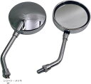 Z2ミラー 左右2本セット 正ネジ 10mm バイクミラー サイドミラー 円形 汎用 旧車 カスタム 交換(ショート・メッキ)