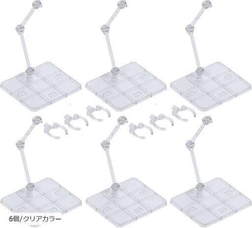 互換 フィギュアスタンド 1/144 プラモデル 3mm軸 ディスプレイ アクション ベース ジョイント 4穴 6個 セット(6個/クリアカラー) 互換 フィギュアスタンド 1/144 プラモデル 3mm軸 ディスプレイ アクション ベース ジョイント 4穴 6個 セット(6個/クリアカラー)
