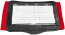 スポーツ用タクティカルプレイブックリストバンド レッド 戦術メモ用透明ポケット付き サイズ: 16x10.5cm 野球、ラグビー、サッカー、ランニングなど各種ス...