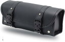 フロントバッグ バイク用 スクエア型 ツーリング 小物入れ 工具入れ ツール ポーチ サイド 背面 鞄 カバン 防水 PUレザー 汎用 黒(ブラック)