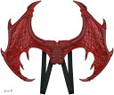 ドラゴン 翼 羽 コスプレ 小物 悪魔 羽根 ハロウィン 仮装 衣装 ウイング 小道具 コスチューム 龍 赤(レッド)