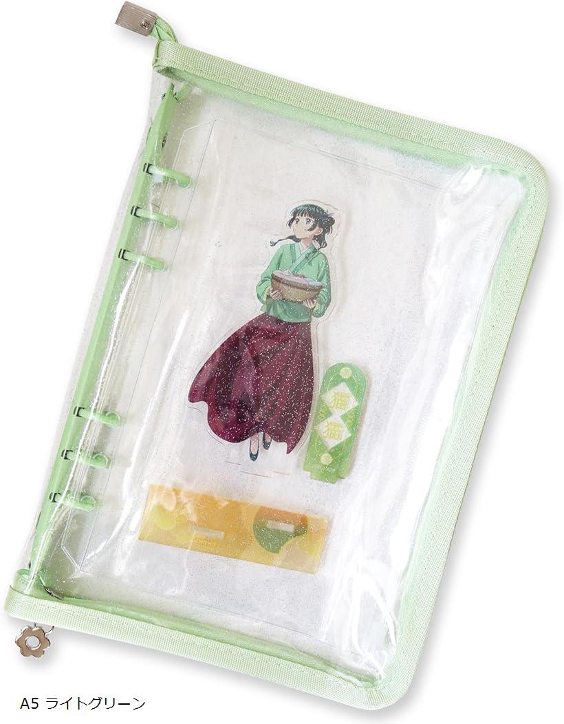 アクスタケース 収納 ファイル アクリルスタンド 推し活グッズ 持ち運び オタ活グッズ a5 a6 バインダー 6穴 ライトグリーン (A5 ライトグリーン)